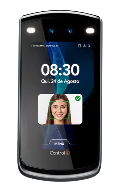 Leitor facial Artech instalado em portaria de condomínio