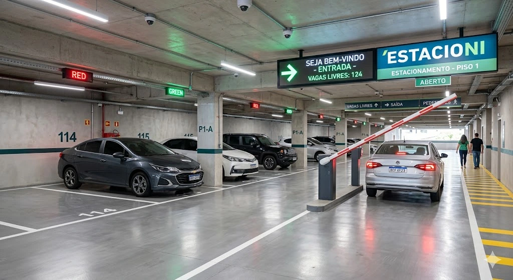 Estacionamento inteligente autônomo com IA — Artech + Estacioni.ai